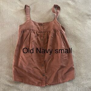 Old Navy Rust Button-Down Tank Top
